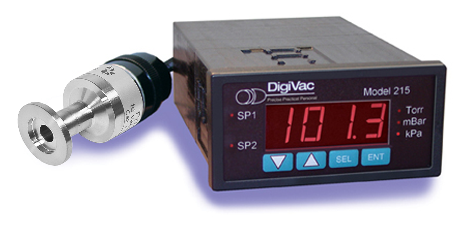 Vacuum process controller with 2 failsafe setpoints DigiVac Model 215V