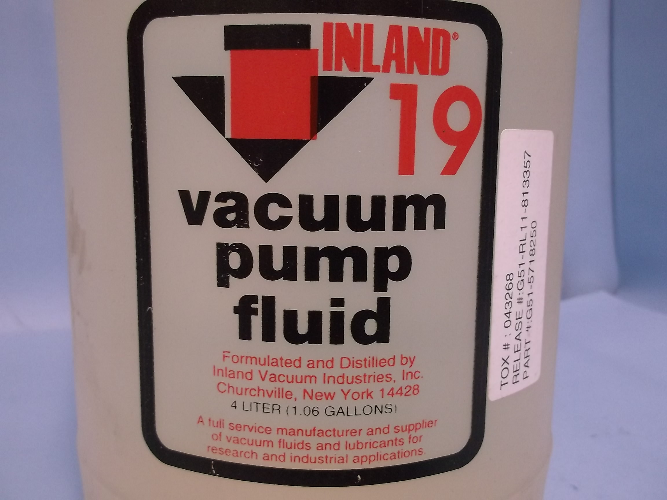 Inland 19 Pump Oil Lower Vapor Pressure Mechanical Vacuum Pump Oil